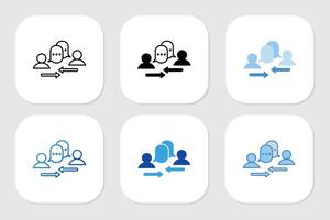 chat icons with various design styles vector