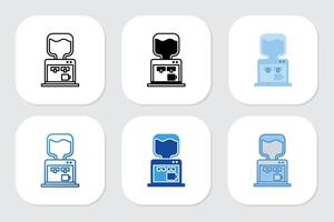 dispenser icons with various design styles vector