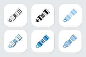 flash disk icons with various design styles vector