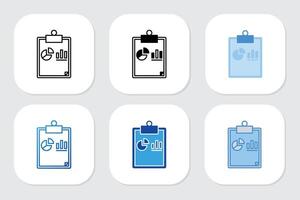 clipboard icon with various design style vector