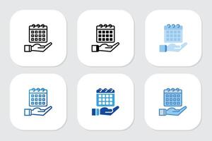 calendars icon with various design style vector
