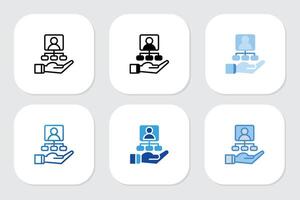 management icons with various design style vector
