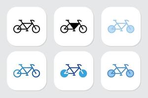 bike icons with various design styles vector