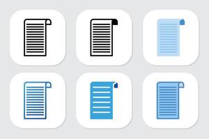 paragraph icons with various design styles vector