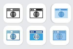 website icons with various design styles vector