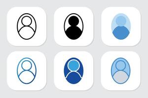 person icons with various design styles vector