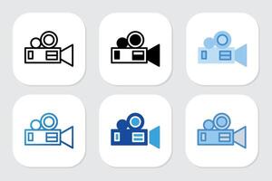 camera icon with various design vector
