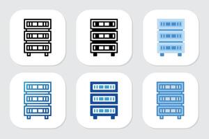 server icons with various design styles vector
