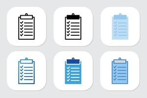 checklist icons with various design styles vector