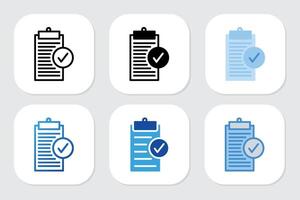 check icons with various design styles vector