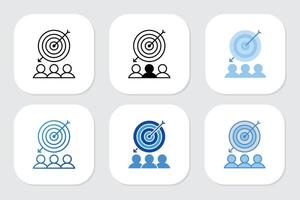 target icon with various design vector