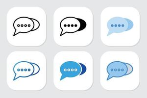 comment icons with various design styles vector