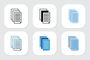 documents icons with various design styles vector