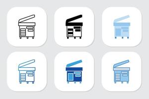 photocopy icons with various design styles vector