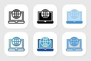 computer network icons with various design styles vector
