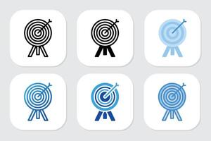 target icon with various design style vector