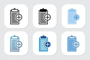 clipboard icons with various design style vector
