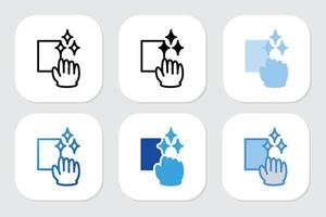 clean icons with various design styles vector