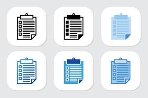 list icons with various design styles vector