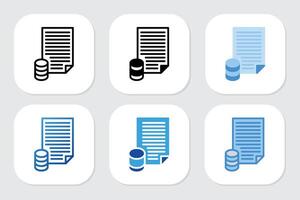 data icons with various design styles vector