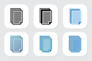 document icons with various design styles vector