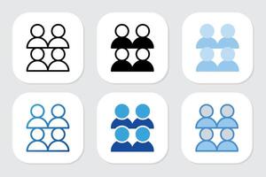 group icons with various design styles vector