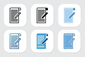 edit icons with various design styles vector