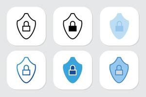 security icons with various design styles vector