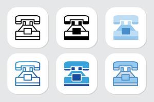 telephone icons with various design style vector