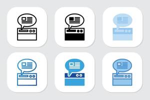 Content icons with various design styles vector