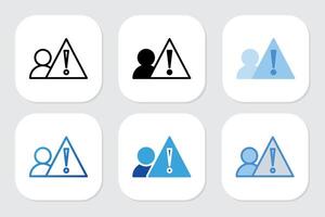 Risk icons with various design styles vector