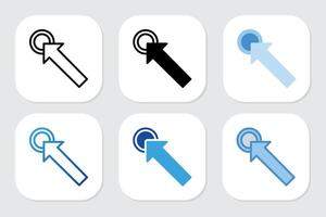 click icons with various design style vector