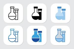test icons with various design styles vector