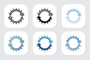Loading icons with various design style vector