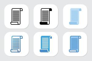 Bill icons with various design styles vector