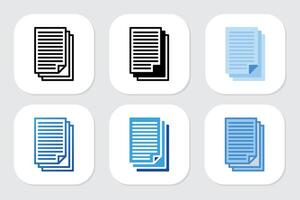 paper icons with various design styles vector