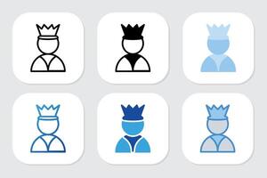 customer icons with various design styles vector