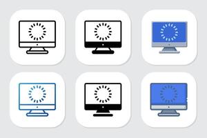 loading icon with various design styles vector