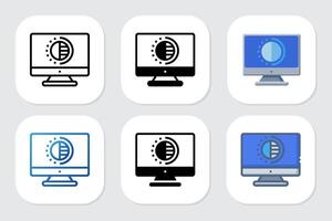 highlight icon with various design styles vector