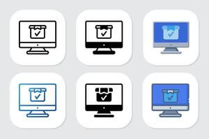 check box icons with various design styles vector