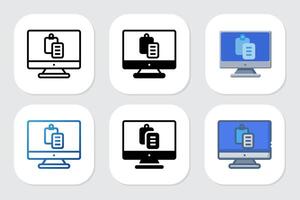 copy icons with various design styles vector