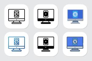 hard disk icons with various design styles vector