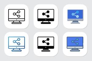 share icon with various design styles vector