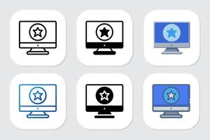 recommend icons with various design styles vector