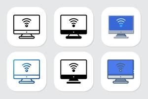 wifi icons with various design style vector