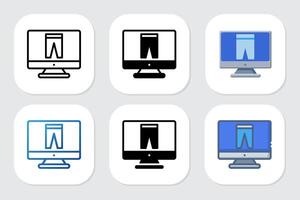 trousers icons with various design styles vector