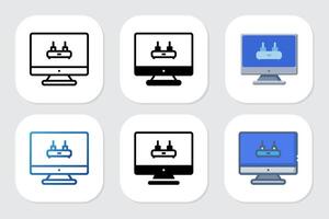 wifi router icons with various design styles vector