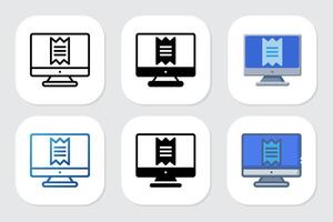 receipt icons with various design styles vector
