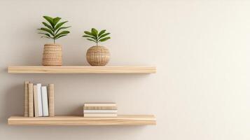 tidy bookshelf with curated books and decorative plants adds warmth photo