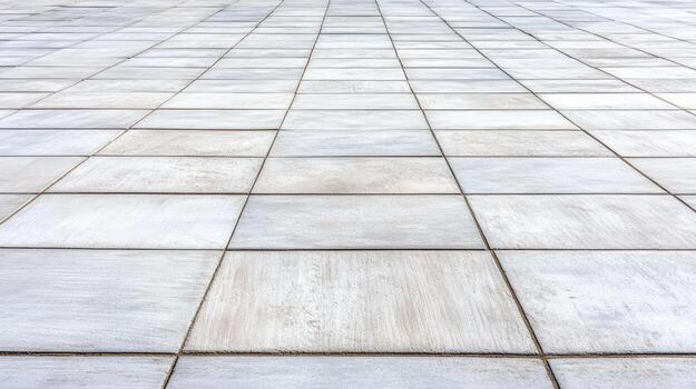 Minimalist urban scene featuring geometric concrete patterns in grid layout photo